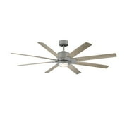 Renegade Indoor and Outdoor 8-Blade Smart Ceiling Fan 52in Graphite Weathered Wood with 3000K LED Light Kit and Remote Control